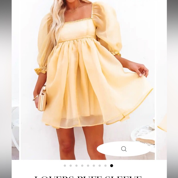 Vici Dresses & Skirts - Puff sleeve tulle babydoll dress